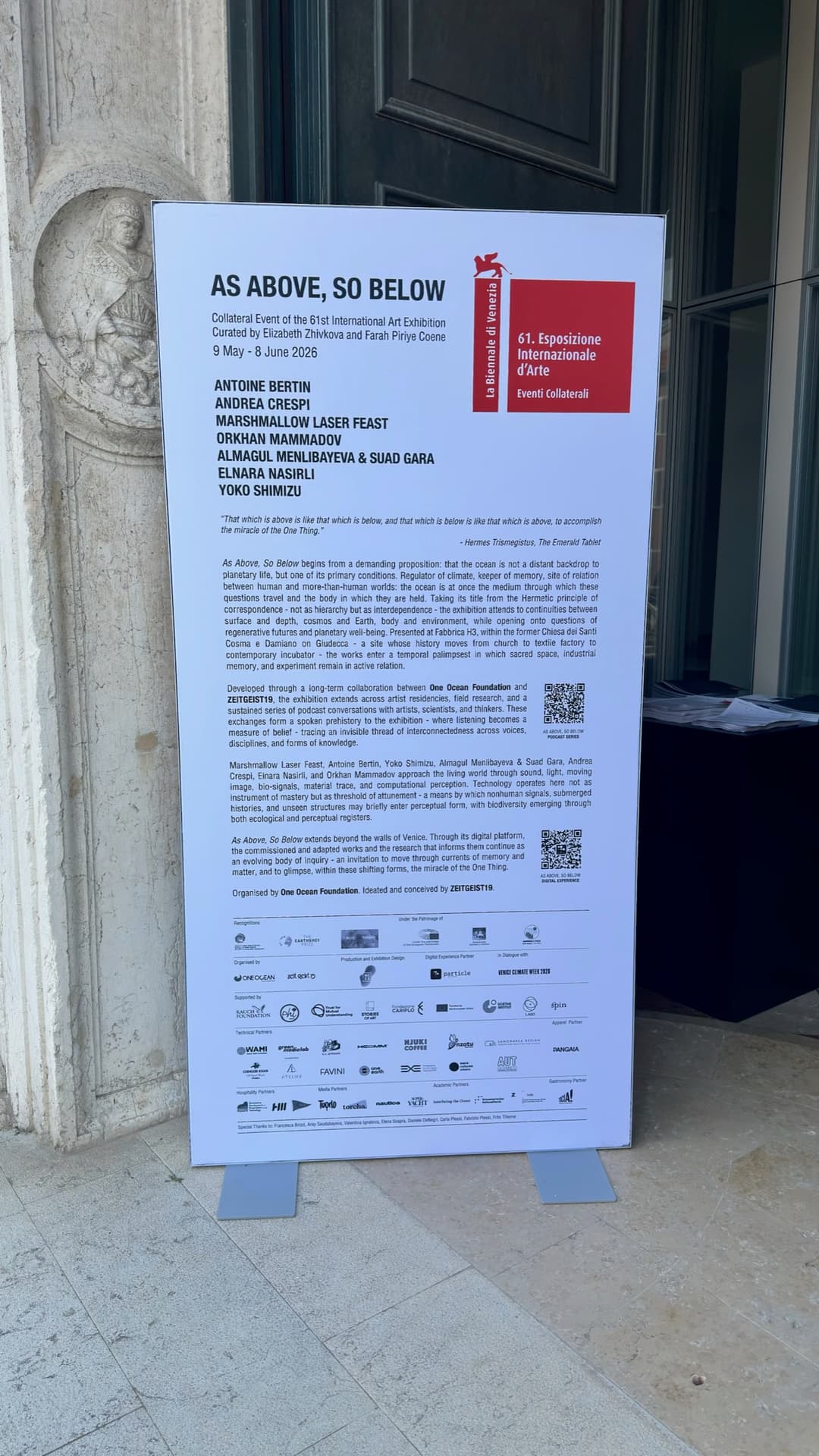 Installation view, Fabbrica H3, Giudecca, Venice, 2026